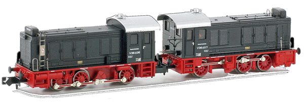 Kato HobbyTrain Lemke H2878 - Double German Diesel Locomotive V36.4 of the DB